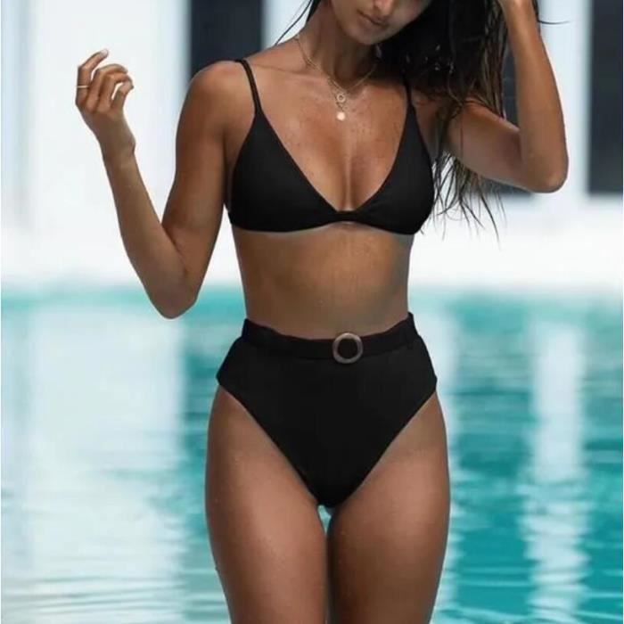 Maillot taille sales haute noir
