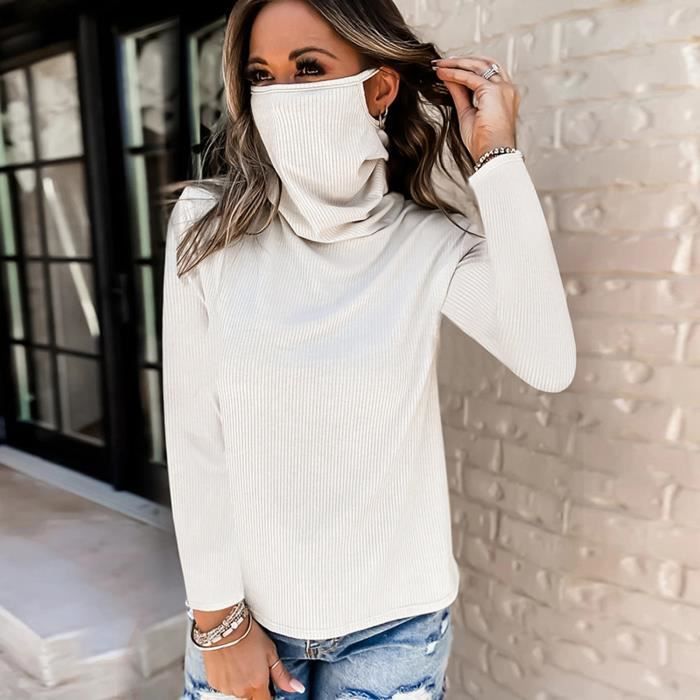 Chemises à col roulé Masque à col roulé Spécialement Tops Masque facial ...