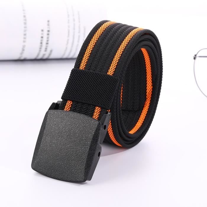 Largeur 95 CM Ceinture de taille en Nylon pour hommes et femmes sans metal resistante aux allergies loisirs sport de plein ai Orange Cdiscount Pret a Porter