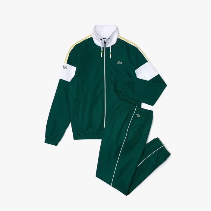 Survetement Lacoste WH6944 4EE vert blanc et jaune. 7 Swing white malachite daphne Cdiscount Pret a Porter