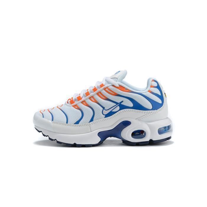 Baskets Nike Air Max Plus TN Enfant Chaussures de Sport Blanc Bleu
