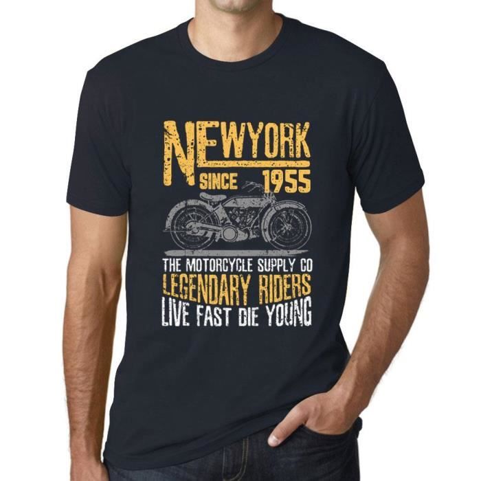 T-shirt Homme Rockeur Moto – Papi Mythe Et Légende, Aspect Usé, Coton