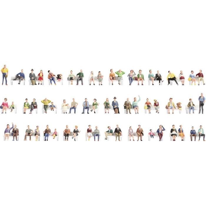 Figurine miniature - NOCH - Assise - Mixte - En voyage - 1 set