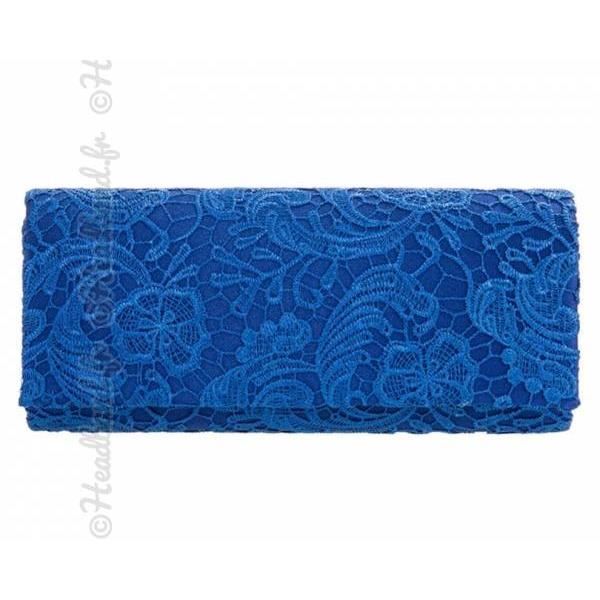 Pochette mariage dentelle bleu roi Cdiscount Bagagerie Maroquinerie
