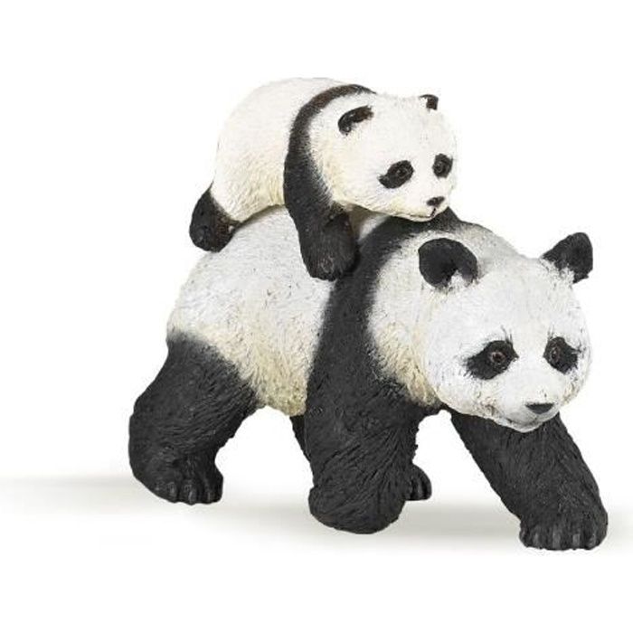 Figurine Panda et son bébé - PAPO - LA VIE SAUVAGE - Jouet Enfant 3 ans et plus