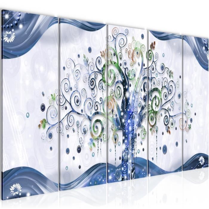 Tableau toile photo Gustav Klimt - Arbre de vie Décoration Murale 150 x 60  cm Toison - XXL Salon Appartement Bleu prêt à accrocher - Achat / Vente  tableau - toile - Cdiscount