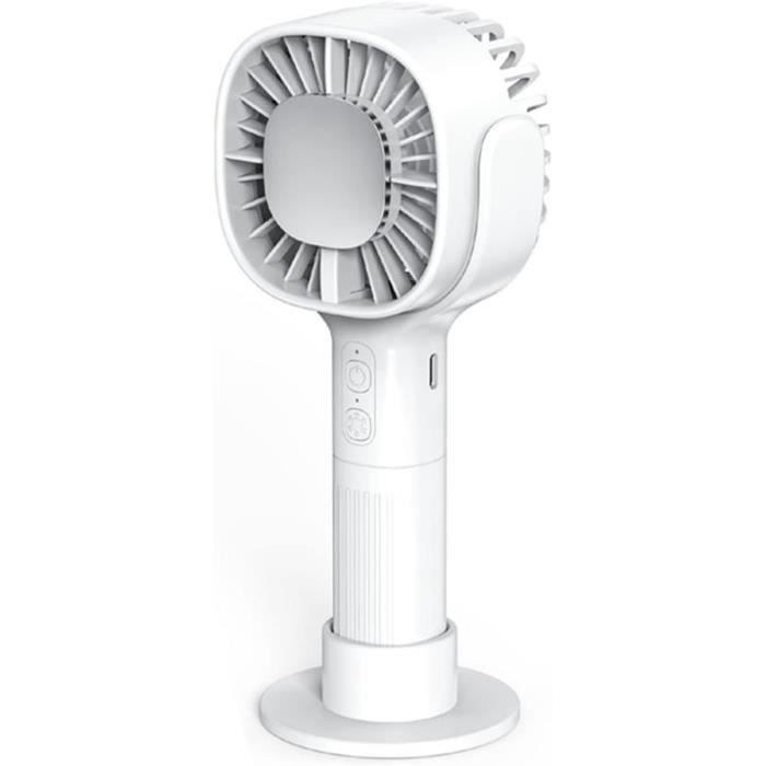 Ventilateur Portable USB Rechargeable 4000mAh - 6 Vitesses, 29000 Tr/min, écran LED, Pour Cou, Main, Bureau - 3