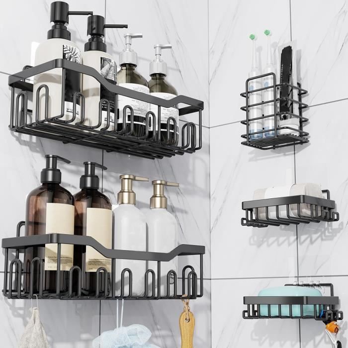 Panier Douche Sans Percage Etagere Douche Adhesif Rangement Douchee