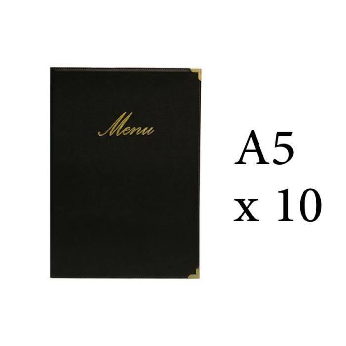Beige Sable Lot de 10 protège-menus Risto A5 beige A5 
