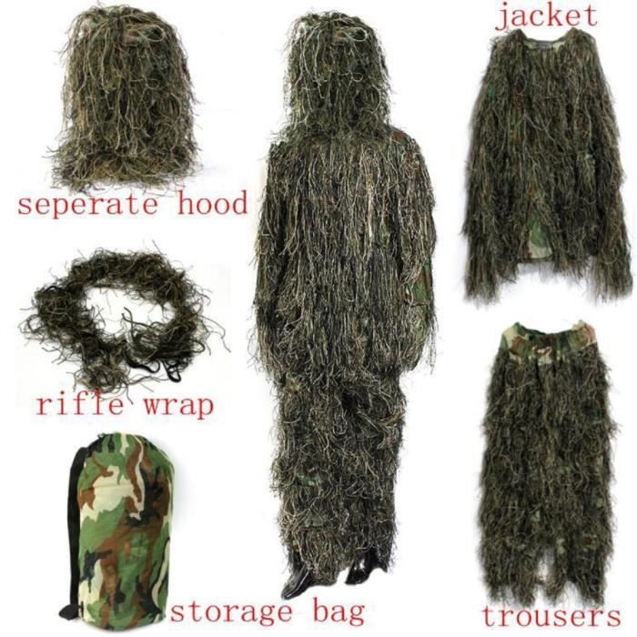 Costume de déguisement - CIKONIELF - Ghillie - Tissu Oxford - Vert