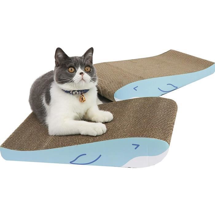 Griffoir Chat Transformable - Jouet Interactif En Carton Avec Cloche, Pliable, Résistant Aux Griffures, Idéal Pour Divertir Les Chats D'Intérieur