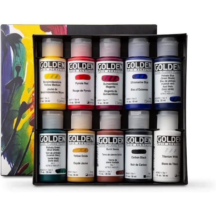 Golden Fluid Acrylic Paint 30ml Set of 10496 Cdiscount Beaux