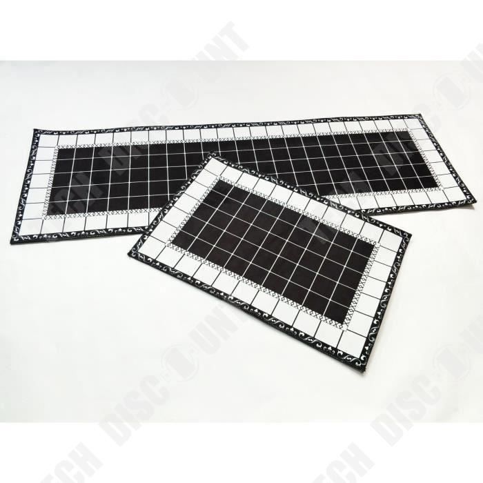 Lot De 2 Tapis De Cuisine Antidérapants – Motif Coq/poule, Tailles 43x75cm Et 43x120cm, Polyester Absorbant