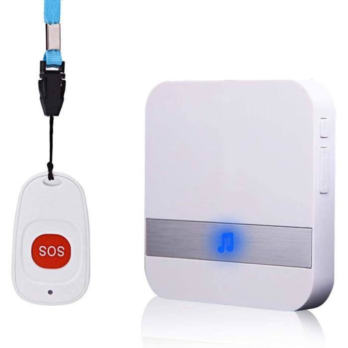Kit Téléavertisseur Sans Fil Daytech - Alarme Pour Personne âgée - Portée 150m, 110dB