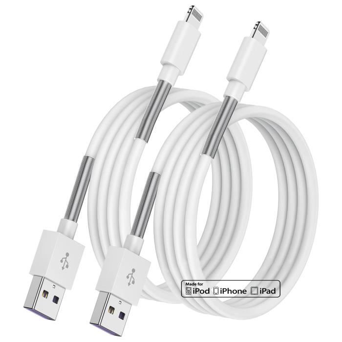 Câble De Charge Iphone Original Apple 2M, [Mfi Certified] 2Pack