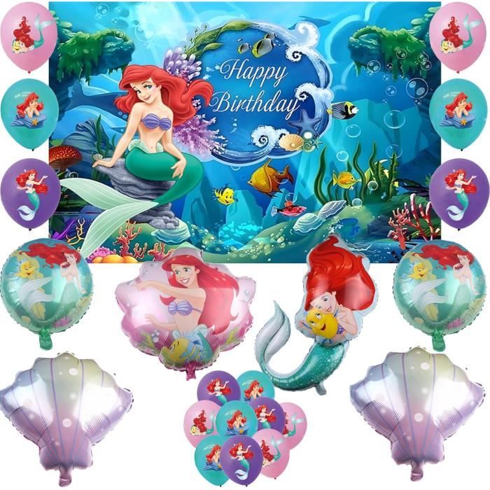 Décoration Anniversaire Sirène Ensemble Vaisselle Fête Sirène 86 Pièces - Pour 10 Invités - Décoration Anniversaire Fille Accessoires Fête Enfant Fille