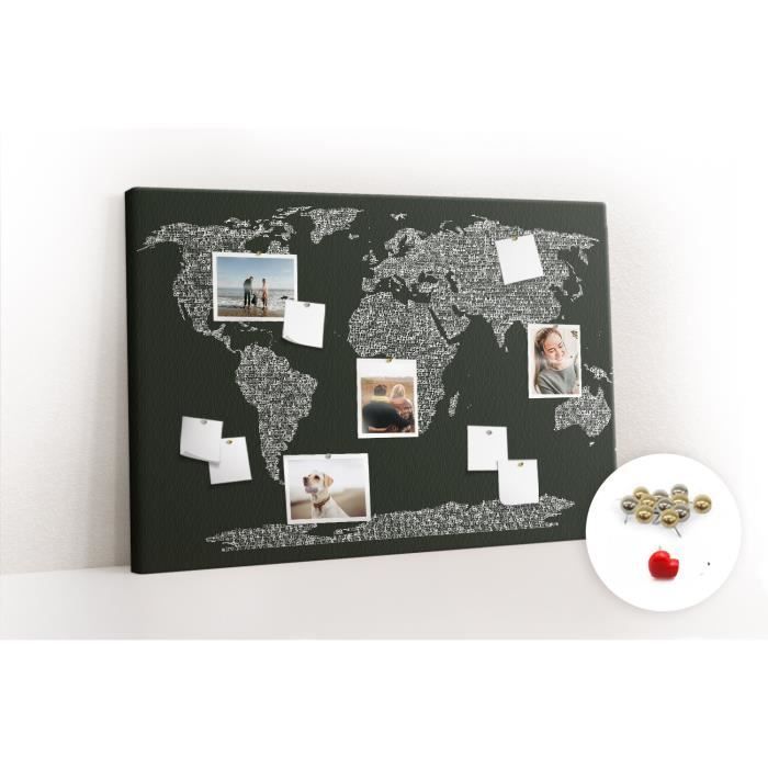 Tableau Liège BoardsPlus 90x60cm - Cadre Aluminium, Fixation Murale Incluse - Pour Bureau Ou Maison