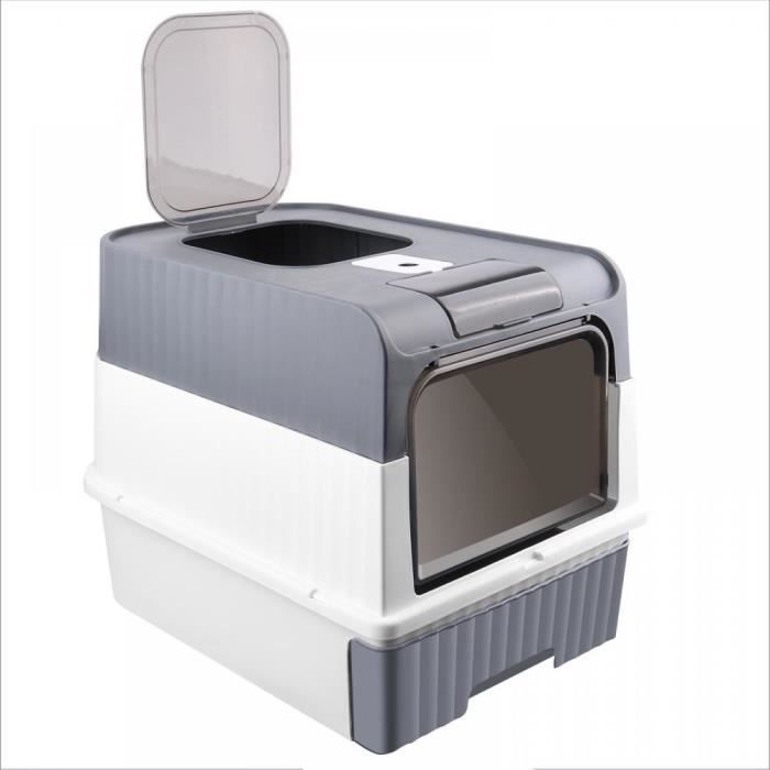 Meilleurs prix pour Bac à litière pour chat VARIVIDA - Gris - Avec pelle et tiroir désodorisant