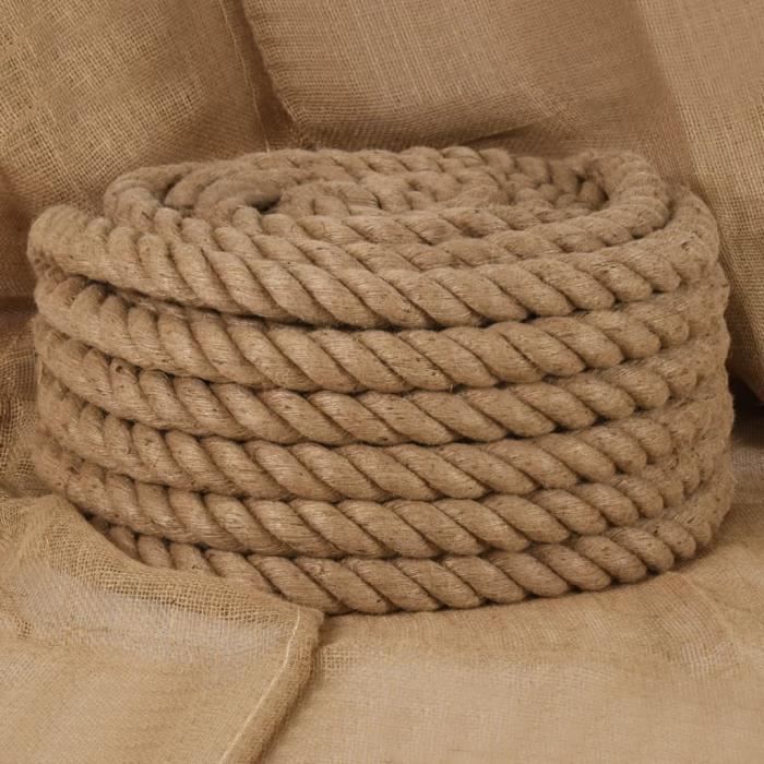 vidaXL Corde de jute 5 m de long 36 mm dépaisseur 153772