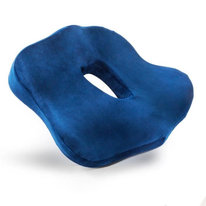 Coussin Orthopédique Pour Coccyx En Mousse Mémoire - Noir - Pour Chaise, Bureau, Voiture - Neuf