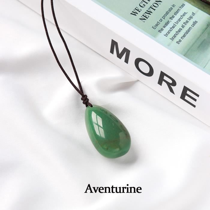 Pendentif En Quartz Vert Naturel Forme Goutte D'Eau - Collier Cristal - Cadeau Femme