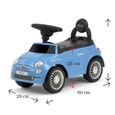 Porteur pour bébé Milly Mally Fiat 500 Bleu - Jouet premier âge pour l'équilibre et la coordination - 12-36 mois-1
