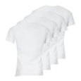 ATHENA Lot de 4 Tee-shirt col V  Coton Bio Blanc HOMME-1