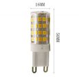 Ampoule LED G9 5 W, 51 x 2835 SMD 400 lm Remplace les ampoules halogènes 40 W, 220 V blanc chaud 3000 K, angle d'éclaira-1