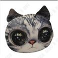TD® Drôle 3D Cat Imprimer Coussin Coussin créatif mignon poupée en peluche cadeau Home  Tapis de chat souple   Couleur: chaton gris-1
