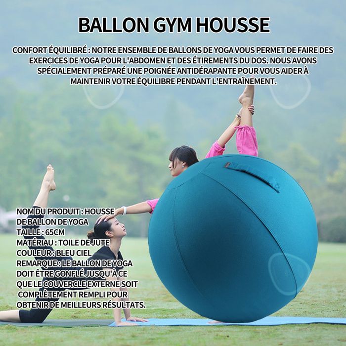 Housse Balle Yoga Housse De Protection Pour Balle De Yoga/Pilates - Taille 55/65/75cm - Transport Et Stockage Pilates Ball