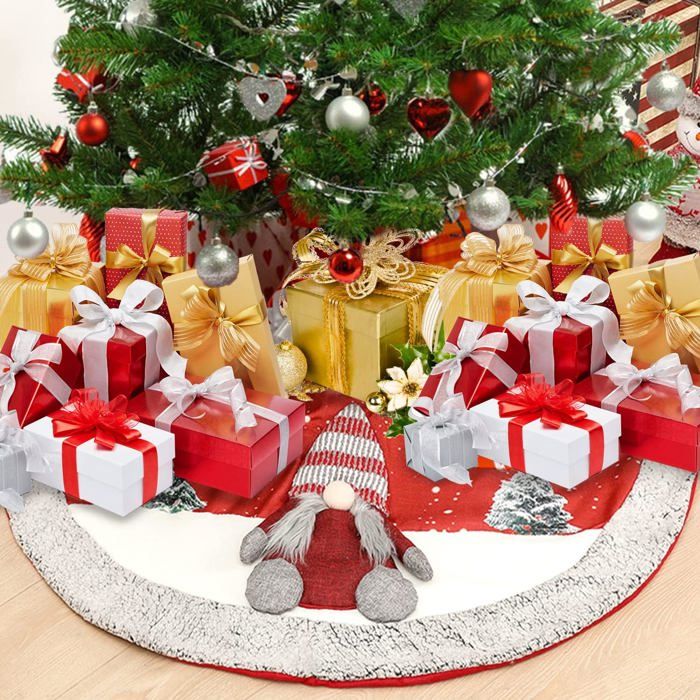 Jupe De Sapin De Noël En Velours Rose Floral Simply Shabby Chic - Neuf Rare