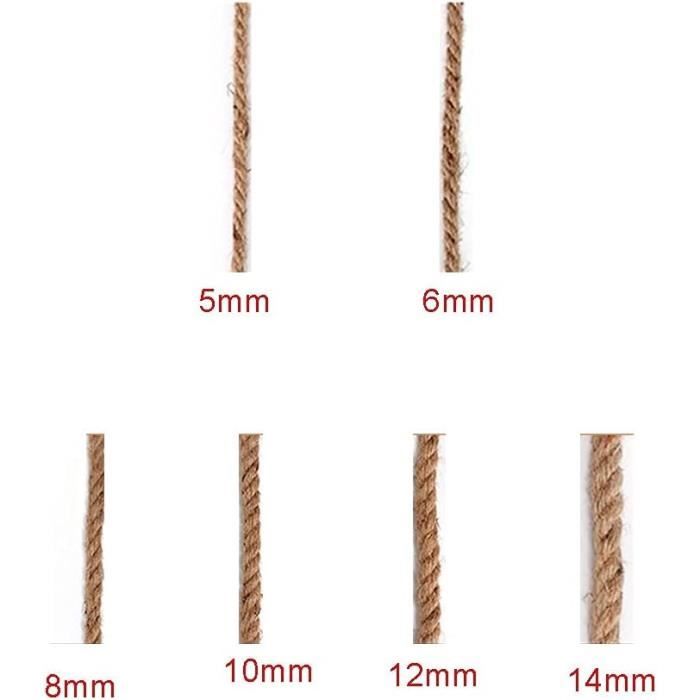 10mm Dcoration Corde De Jute Solide et Souple Corde Rsistante