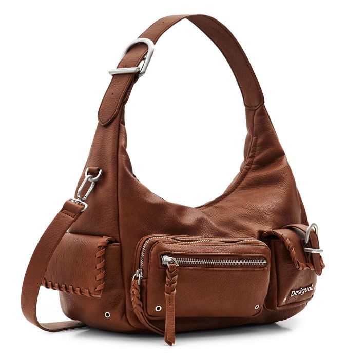 Desigual Sac à épaule marron pour femme Omnia New London Plus