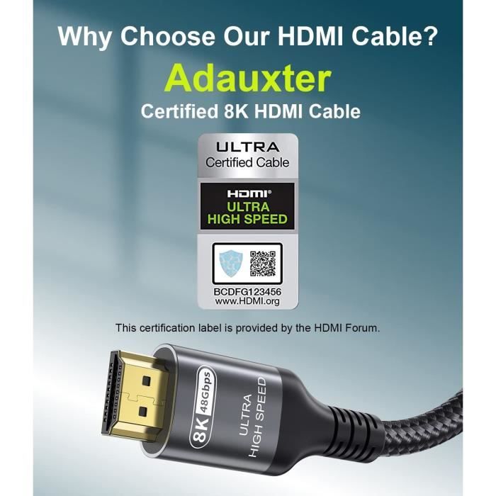 Câble HDMI souple de [345] - Cdiscount TV Son Photo