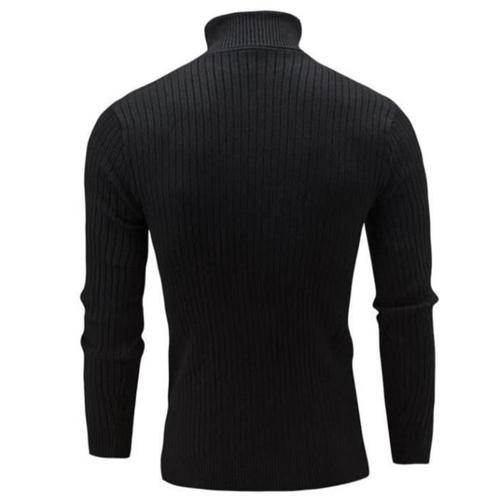 Pull Homme Pull à col roulé Homme Hiver Casual Basique Slim Fit