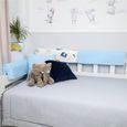 Tour de lit bébé TOTSY BABY - Protection enfant 70 cm - Bord en mousse Blue Minky-2