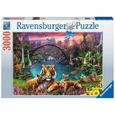 Ravensburger-Puzzle 3000 pièces - Tigres au lagon-4005556167197-A partir de 14 ans-2