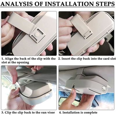 Porte-Lunettes Pour Pare-Soleil De Voiture, Support Universel En Cuir