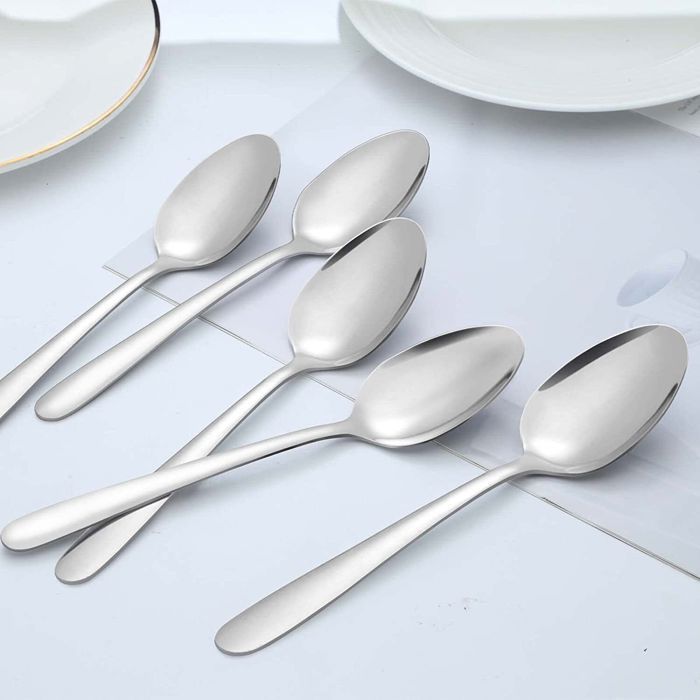 Lot De 12 Cuillères Longues Pour Café/latté - 19.5cm, Inox - Pour Expresso, Cocktails, Desserts