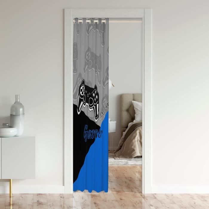 Rideau de porte pour porte d'intimité, rideau de porte coulissante de  placard de 243,8 cm de long, rideau d'intimité à isolation thermique pour