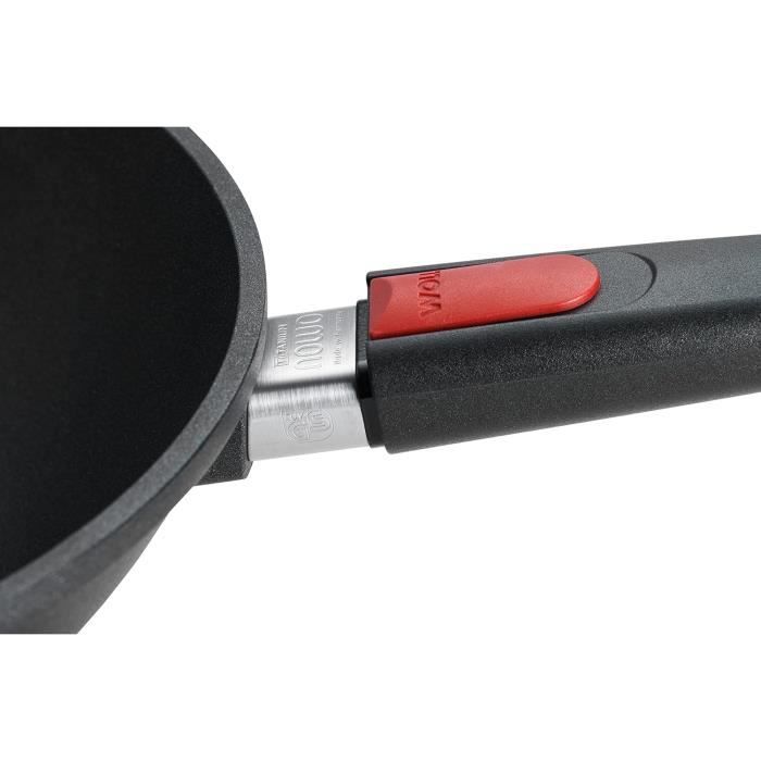 RANXINGST Poêle à Crêpes 25 Cm Avec Poignée Amovible - Crêpière Avec Revêtement Antiadhésif - Fonte Aluminium - Tous Feux Dont Induction - Blanc