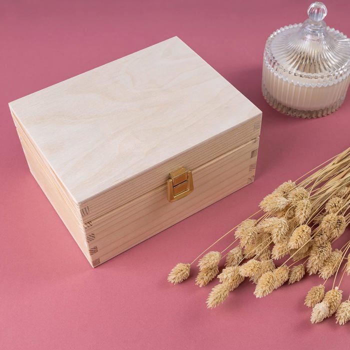 Boîte à thé en bois, 6 casiers - 21.5 x 21.5 cm - Boîtes en bois