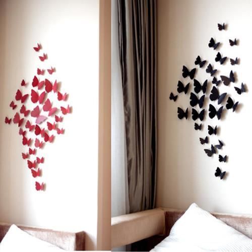 Autocollant Mural 3D Cabine Téléphonique Rouge - Décor Amovible Et Imperméable - 77x200 Cm