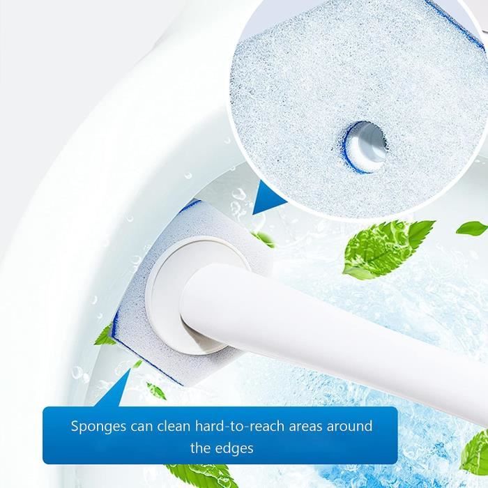 Brosse WC jetable avec support éponge tête de brosse de rechange pour  cuvette de toilette pour le nettoyage, brosse de toilette, outil de  nettoyage