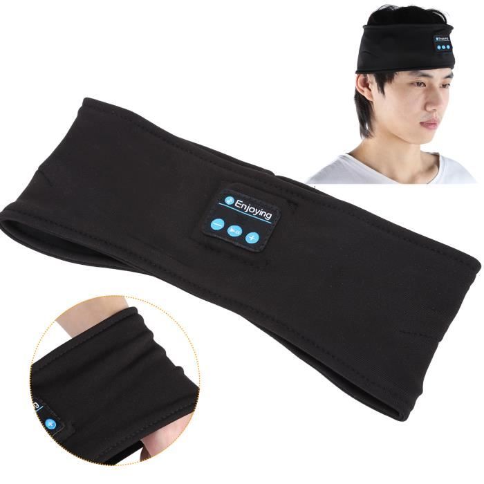 Casque de sommeil Bandeau Bluetooth - Casque bandeau de sport sans fil avec  bandeau de musique ultra-doux gris