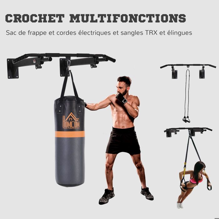Grande Barre De Traction Murale Buster & Punch – Noir – Forme Croix – NEUVE