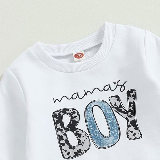 Ensemble Bébé Garçon 2 Pièces – Sweat à Manches Longues Et Pantalon – Motifs Tracteurs – Taille 0-3 Ans – Cadeau Naissance Ou Noël