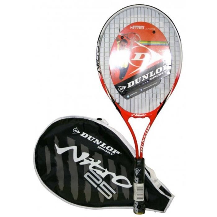 DUNLOP Raquette de tennis D Tr Nitro 25 - Junior - Rouge et noir