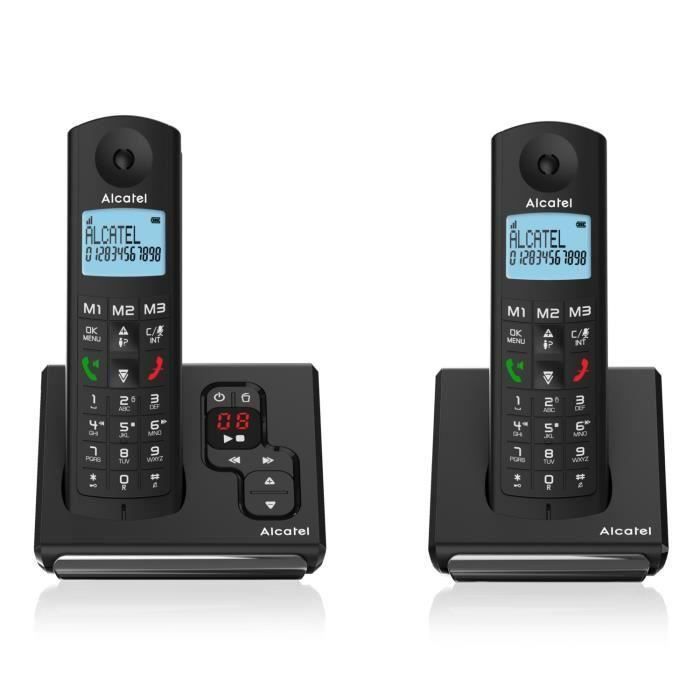 Alcatel F690 Duo Téléphone Sans Fil Répondeur Noir Cdiscount Téléphonie