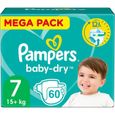 PAMPERS BABY-DRY TAILLE 7 60 COUCHES-0